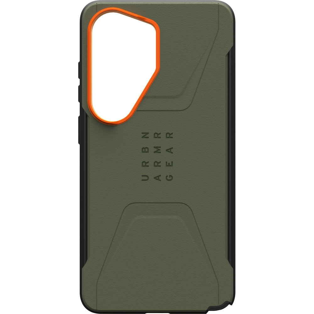 Handyhülle für Galaxy S26 Ultra, Urban Armor Gear Civilian Magnet, Grün mit Orange