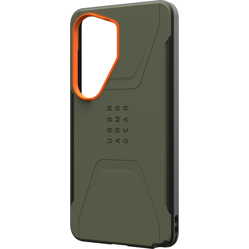 Handyhülle für Galaxy S26 Ultra, Urban Armor Gear Civilian Magnet, Grün mit Orange