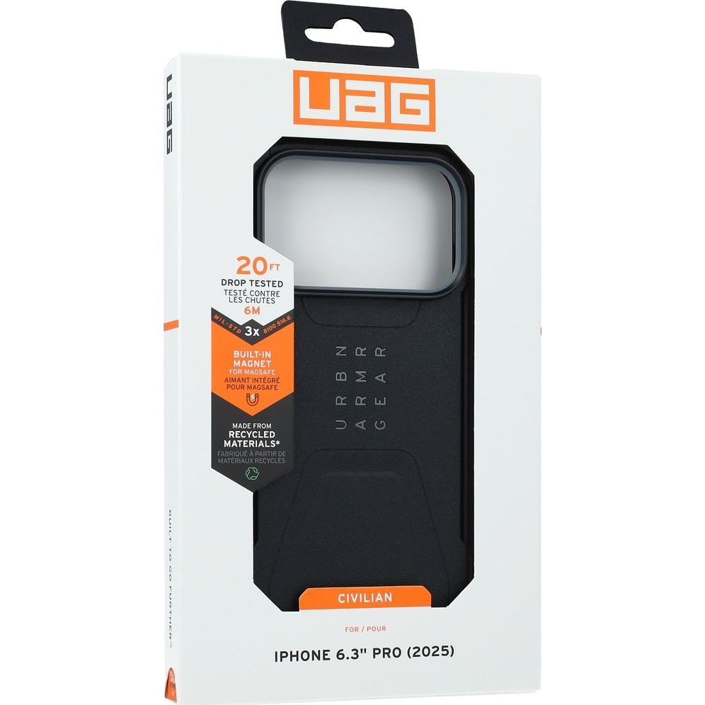 Handyhülle für iPhone 17 Pro, Urban Armor Gear Civilian Mag mit MagSafe, Schwarz