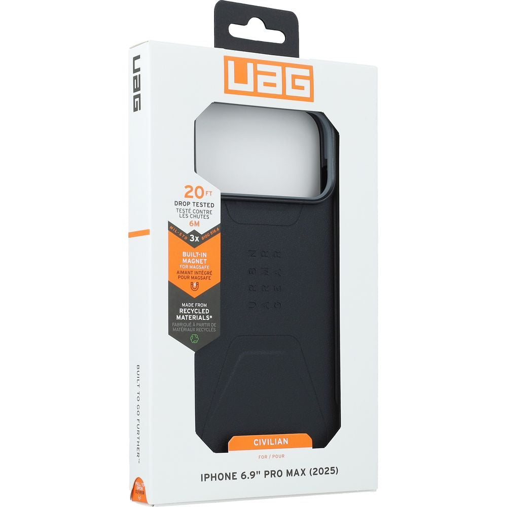 Handyhülle für iPhone 17 Pro Max, Urban Armor Gear Civilian Mag mit MagSafe, Schwarz