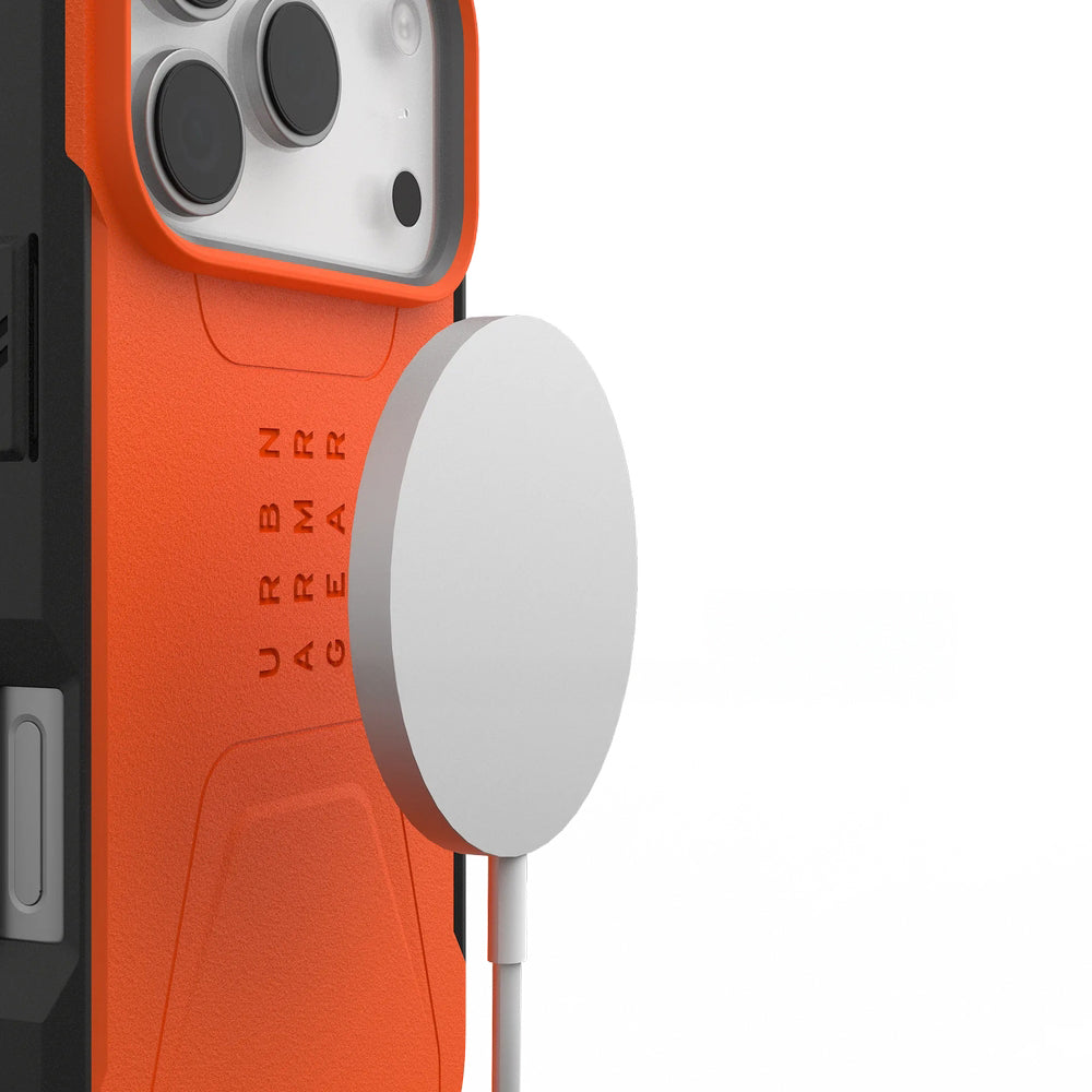 Handyhülle für iPhone 17 Pro, Urban Armor Gear Civilian Mag mit MagSafe, Orange