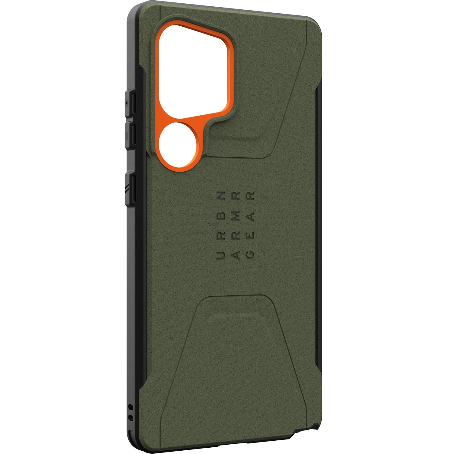 Handyhülle für Galaxy S25 Ultra, Urban Armor Gear Civilian Magnet, Grün mit Orange