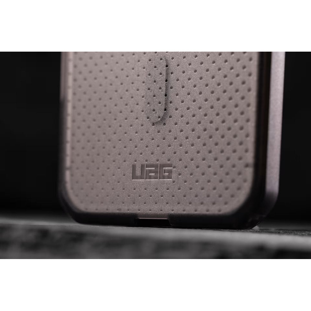 Handyhülle für iPhone 17 Pro, Urban Armor Gear Dot Magnetic mit MagSafe, Grau (12/12)