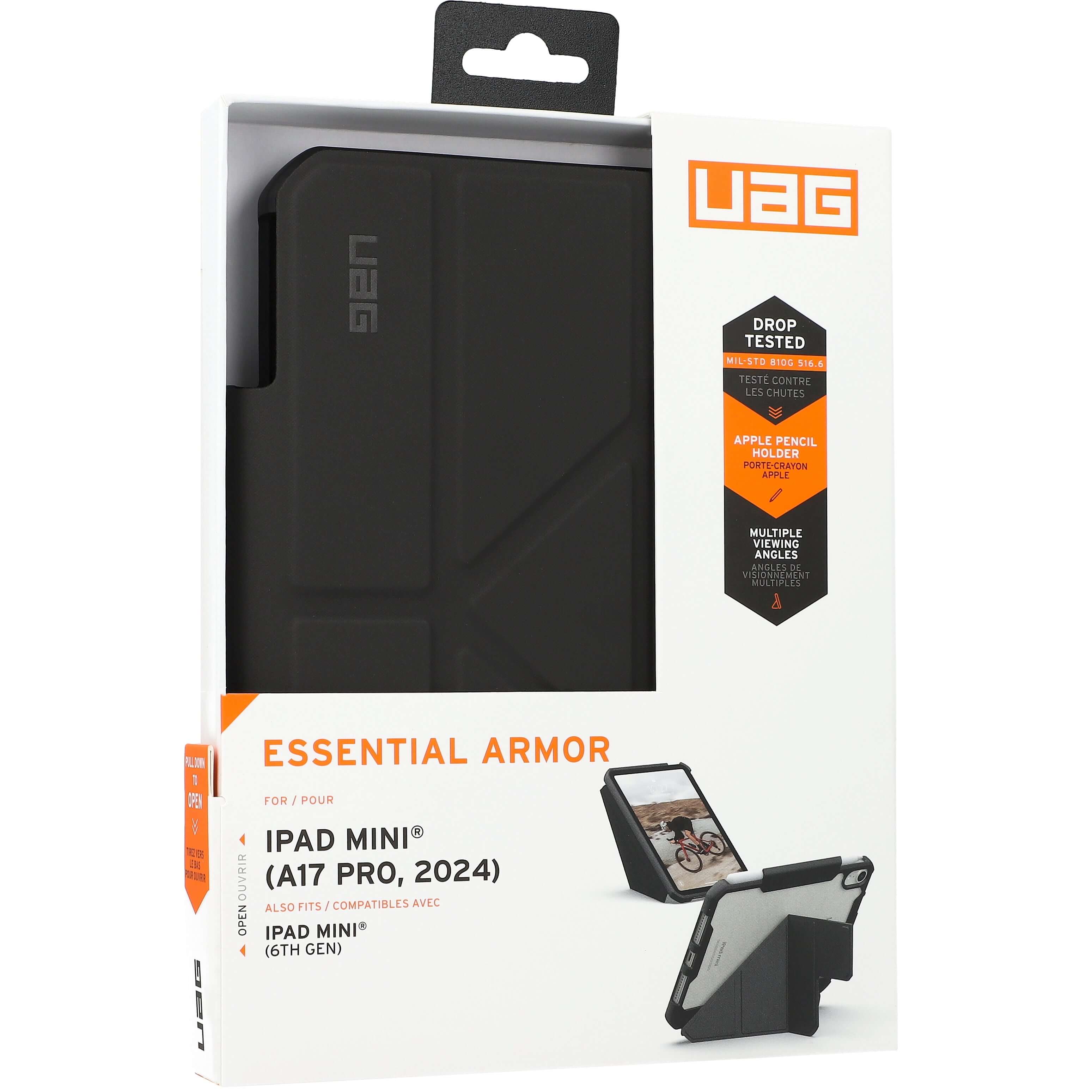 Schutzhülle für iPad Mini (A17 Pro) 2024 / Mini 6 gen. 2021, Urban Armor Gear UAG Essential Armor, Schwarz