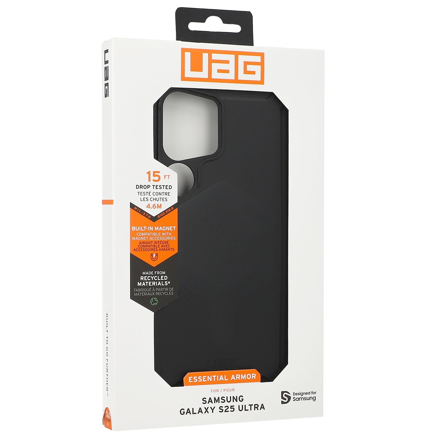 Handyhülle für Galaxy S25 Ultra, Urban Armor Gear Essential Armor Magnet, Schwarz