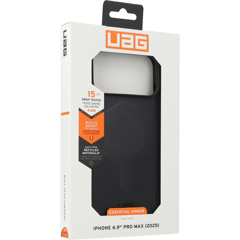 Handyhülle für iPhone 17 Pro Max, Urban Armor Gear Essential Armor Mag, Schwarz