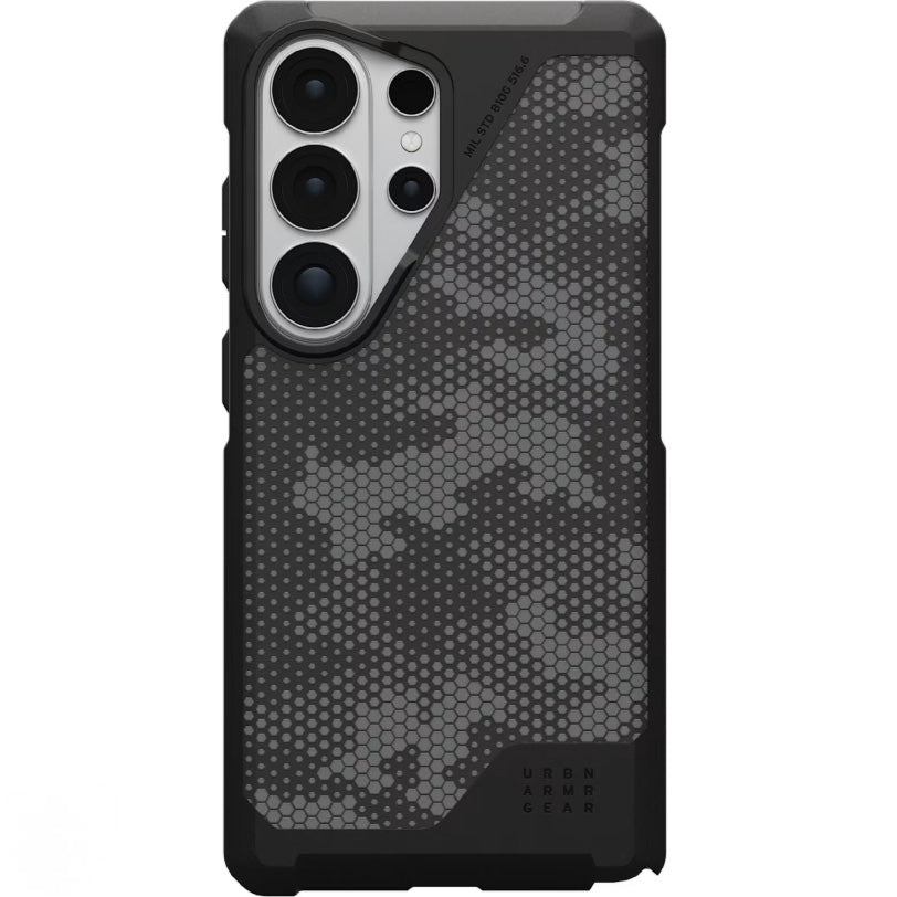 Handyhülle für Galaxy S26 Ultra, Urban Armor Gear Metropolis LT Micro Hex, Grau-Schwarz