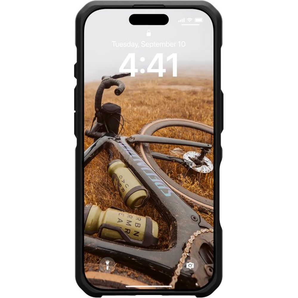 Handyhülle für iPhone 16 Pro, Urban Armor Gear Metropolis LT Mag mit MagSafe, Olivgrün/Schwarz mit Kevlar