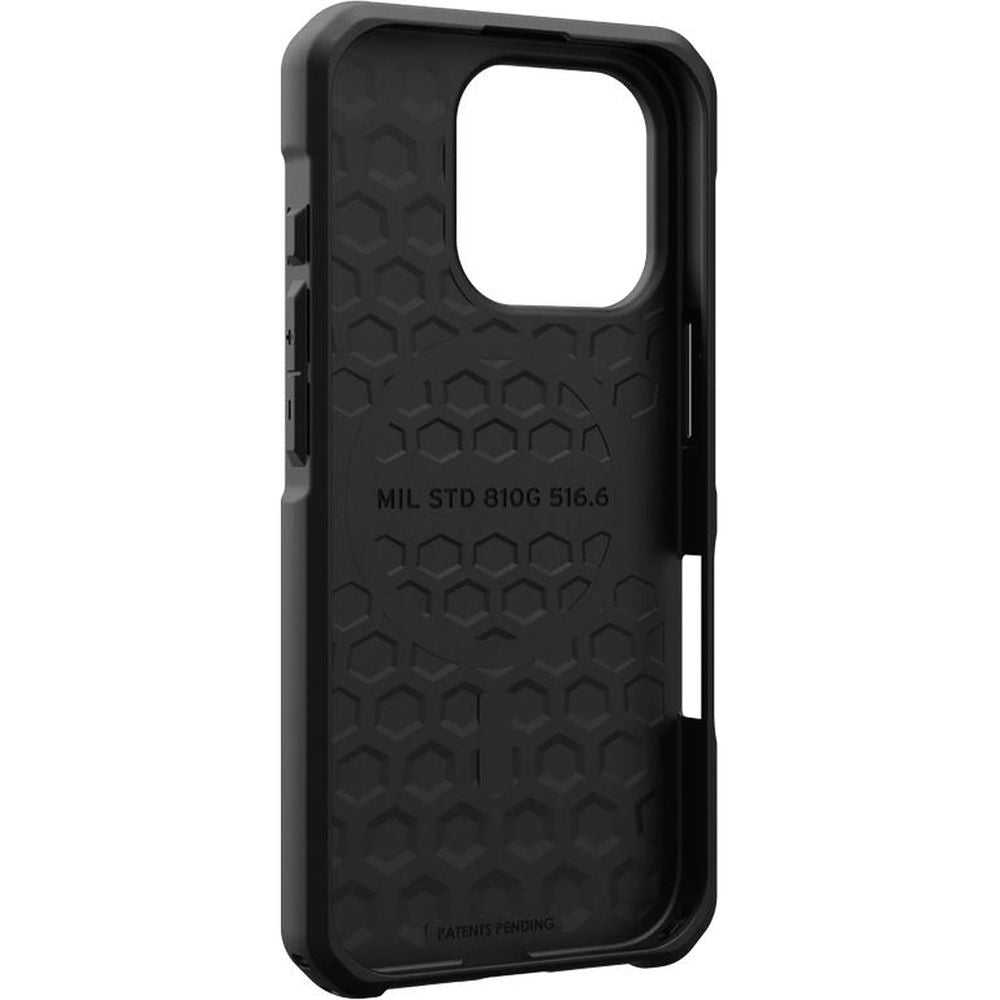 Handyhülle für iPhone 16 Pro, Urban Armor Gear Metropolis LT Mag mit MagSafe, Olivgrün/Schwarz mit Kevlar
