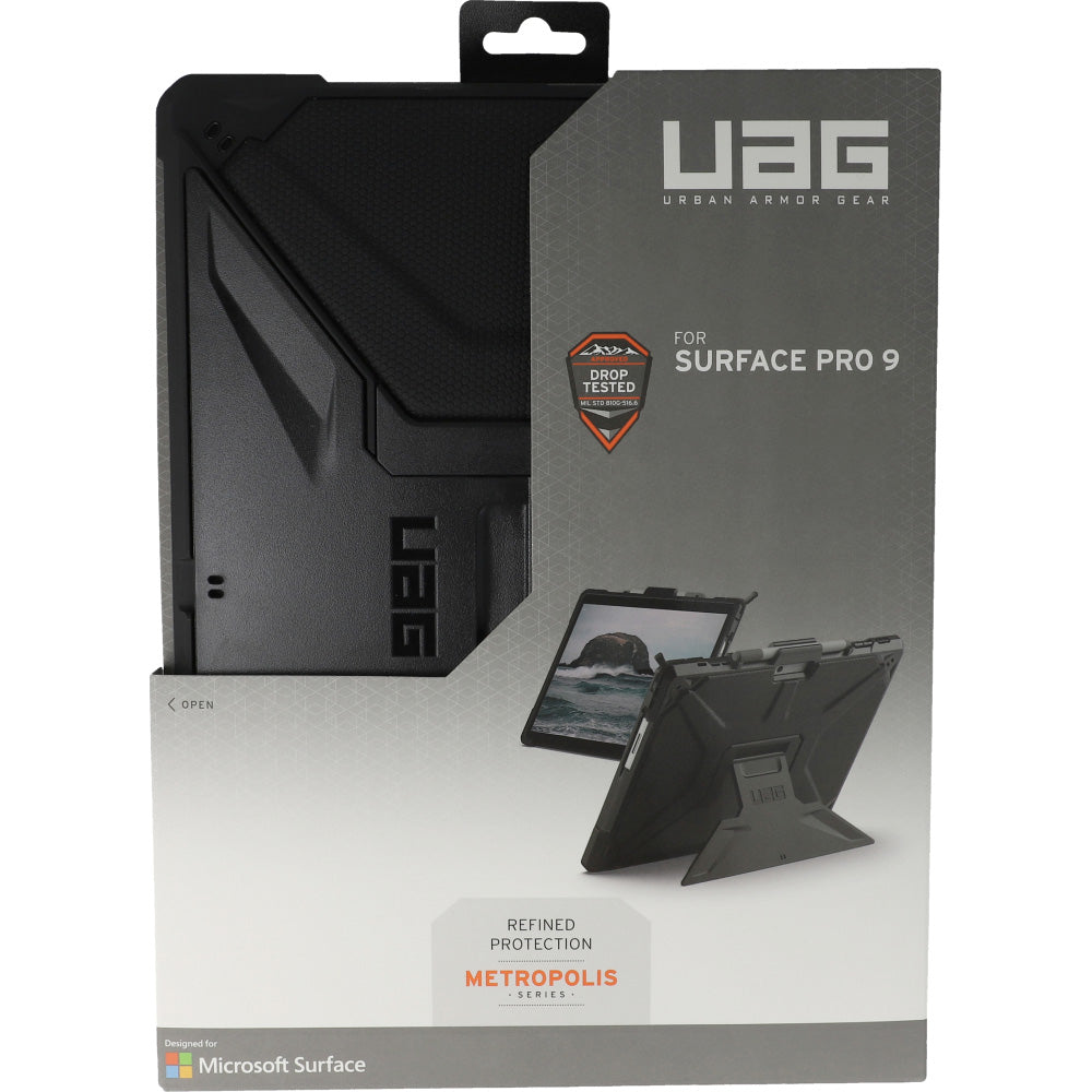 Schutzhülle für Microsoft Surface Pro 11 / 10 / 9, Urban Armor Gear UAG Metropolis, Schwarz