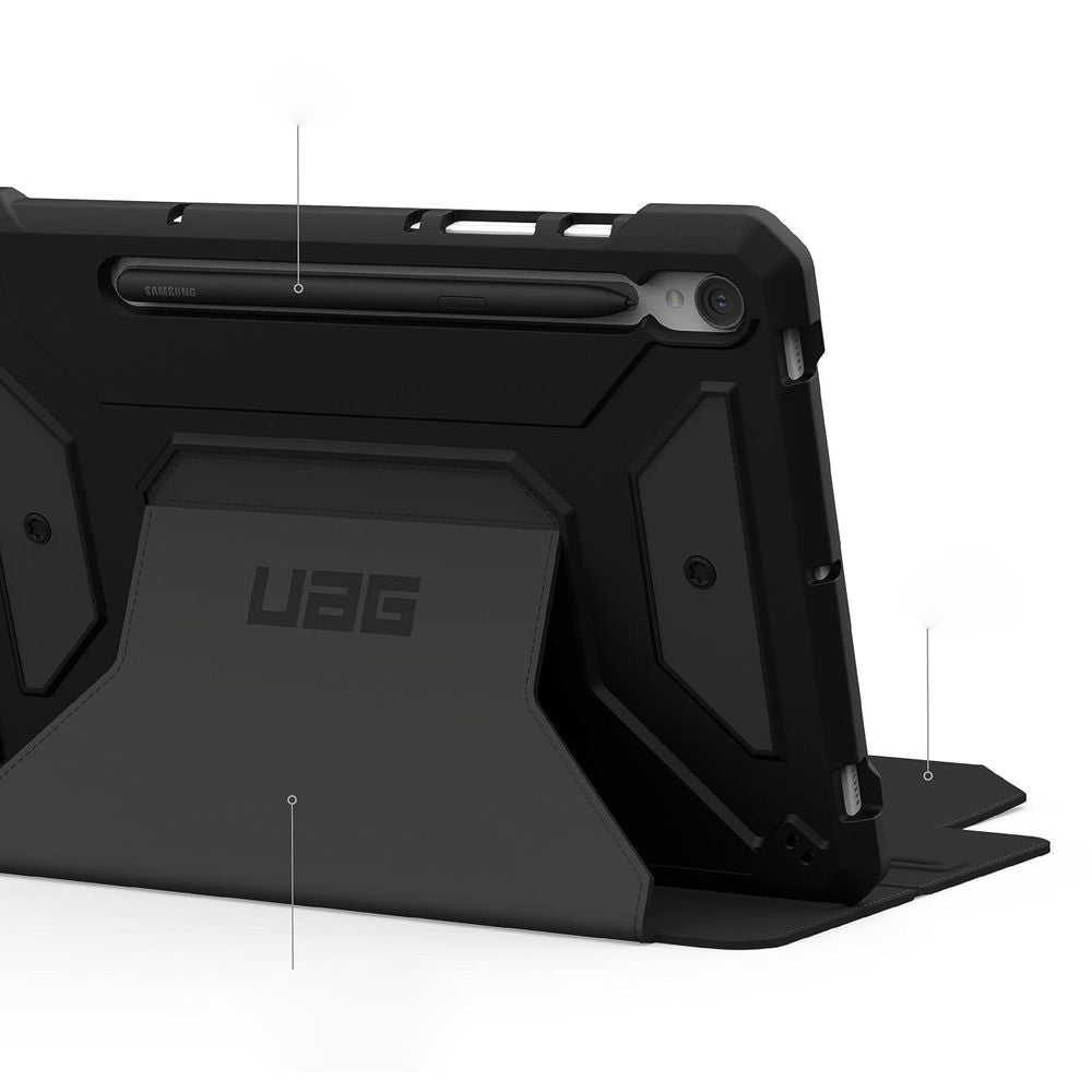 Schutzhülle für Galaxy Tab S9, Urban Armor Gear UAG Metropolis SE, Schwarz