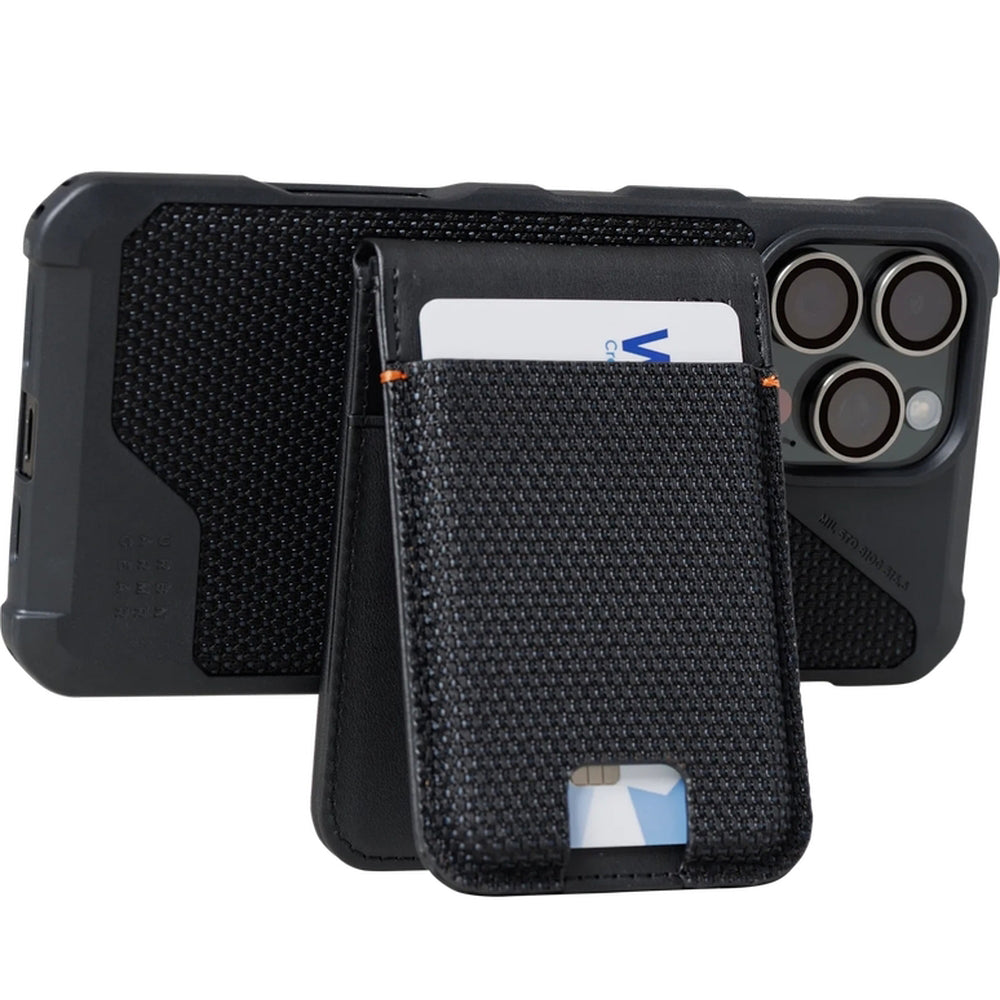RFID-Kartenhülle Urban Armor Gear Metropolis Kevlar MagSafe Wallet, Schwarz