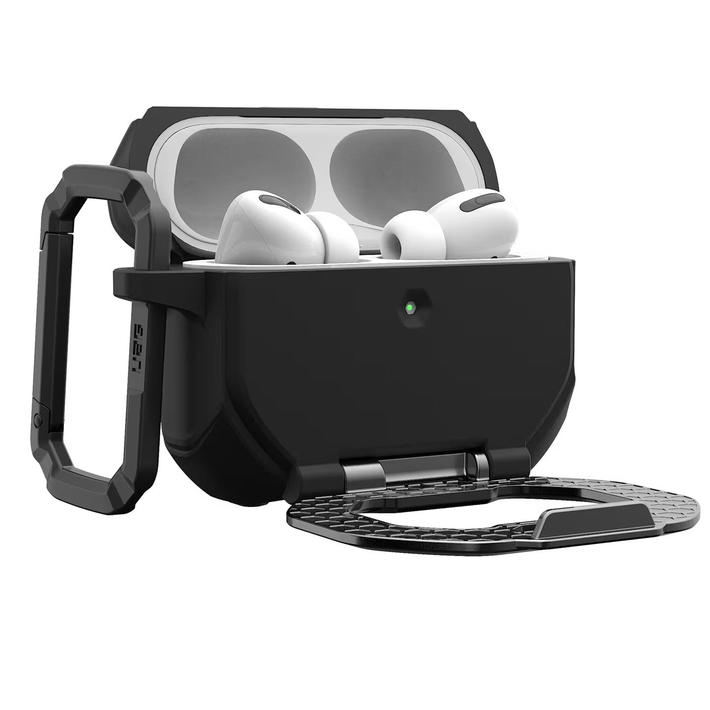 Schutzhülle für AirPods Pro 3, Urban Armor Gear UAG Monarch, Schwarz-Silbern