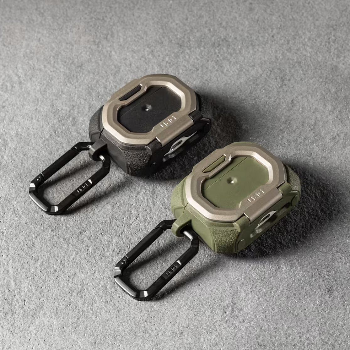 Schutzhülle für AirPods Pro 3, Urban Armor Gear UAG Monarch, Schwarz-Silbern
