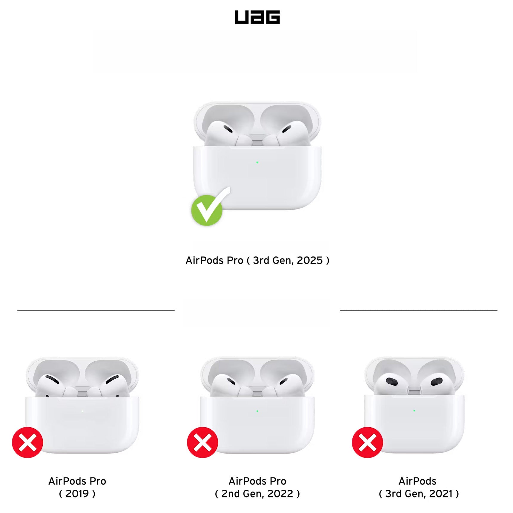 Schutzhülle für AirPods Pro 3, Urban Armor Gear UAG Monarch, Schwarz-Silbern