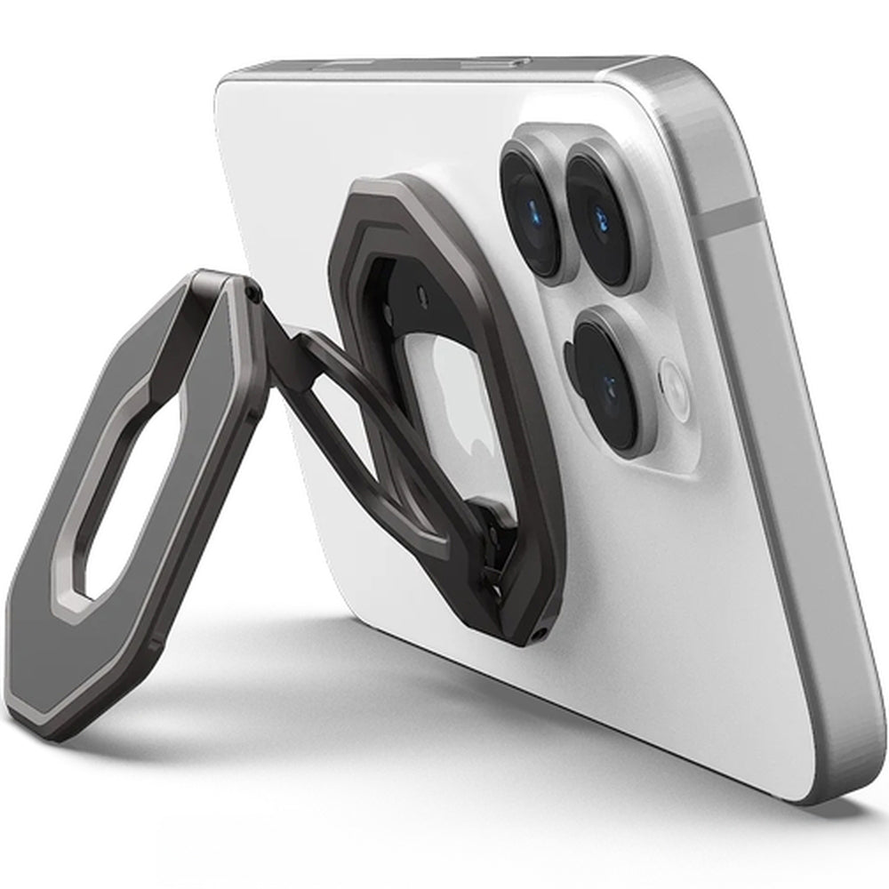 Magnetischer Fingerhalter Urban Armor Gear Monarch Dual Magnetic Ring Stand für MagSafe, Metallgrau
