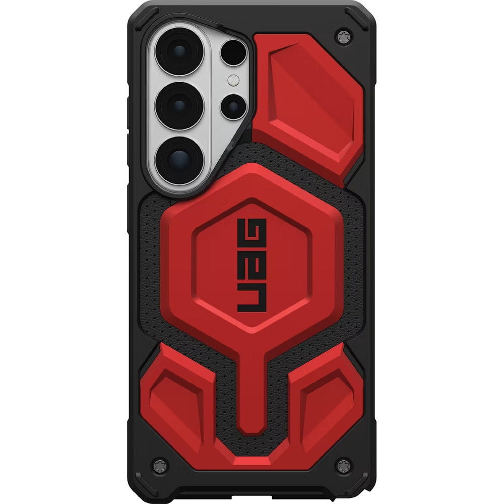 Handyhülle für Galaxy S26 Ultra, Urban Armor Gear Monarch Pro Mag mit MagSafe, Rot / Schwarz