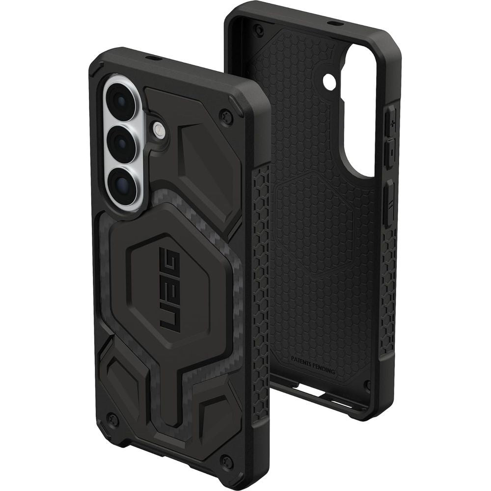 Handyhülle für Galaxy S26, Urban Armor Gear Monarch Pro Mag mit MagSafe, Schwarz mit Kohlefaser