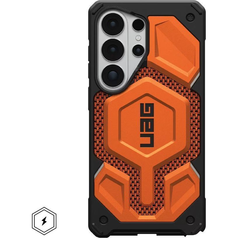 Handyhülle für Galaxy S26 Ultra, Urban Armor Gear Monarch Pro Mag mit MagSafe, Orange mit Kevlar