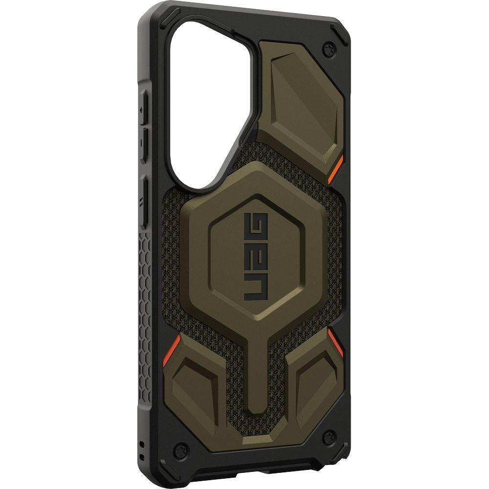 Handyhülle für Galaxy S26 Ultra, Urban Armor Gear Monarch Pro Mag mit MagSafe, Dunkelgrün mit Kevlar