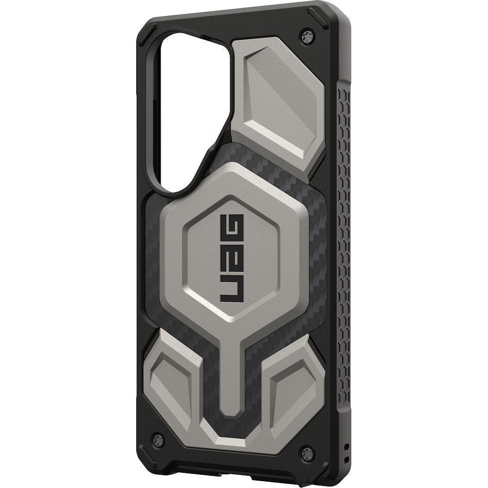 Handyhülle für Galaxy S26 Ultra, Urban Armor Gear Monarch Pro Mag mit MagSafe, Titan/Schwarz mit Kohlefaser