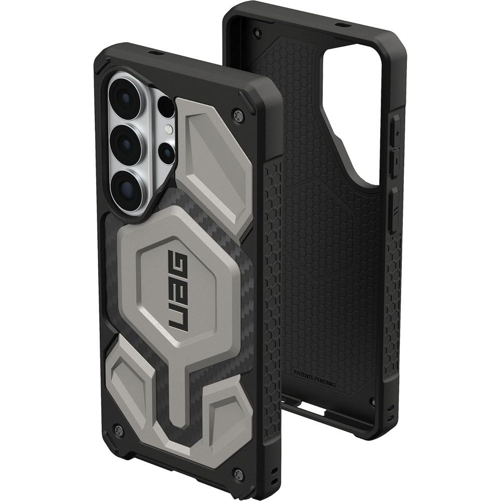 Handyhülle für Galaxy S26 Ultra, Urban Armor Gear Monarch Pro Mag mit MagSafe, Titan/Schwarz mit Kohlefaser