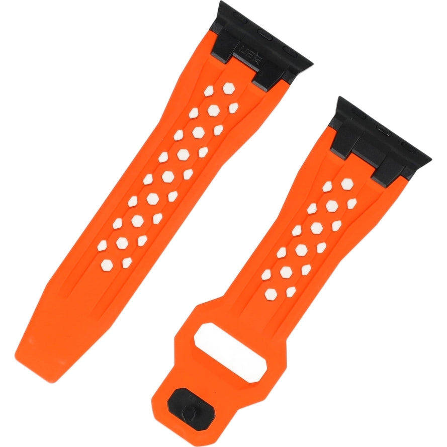 Armband für Apple Watch 49/46/45/44 mm, Urban Armor Gear UAG, Monarch Strap, Orange mit Schwarz
