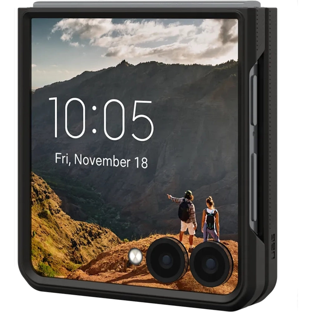 Handyhülle für Galaxy Z Flip7, Urban Armor Gear Mouve with Magnet, Rauchfarben und Schwarz
