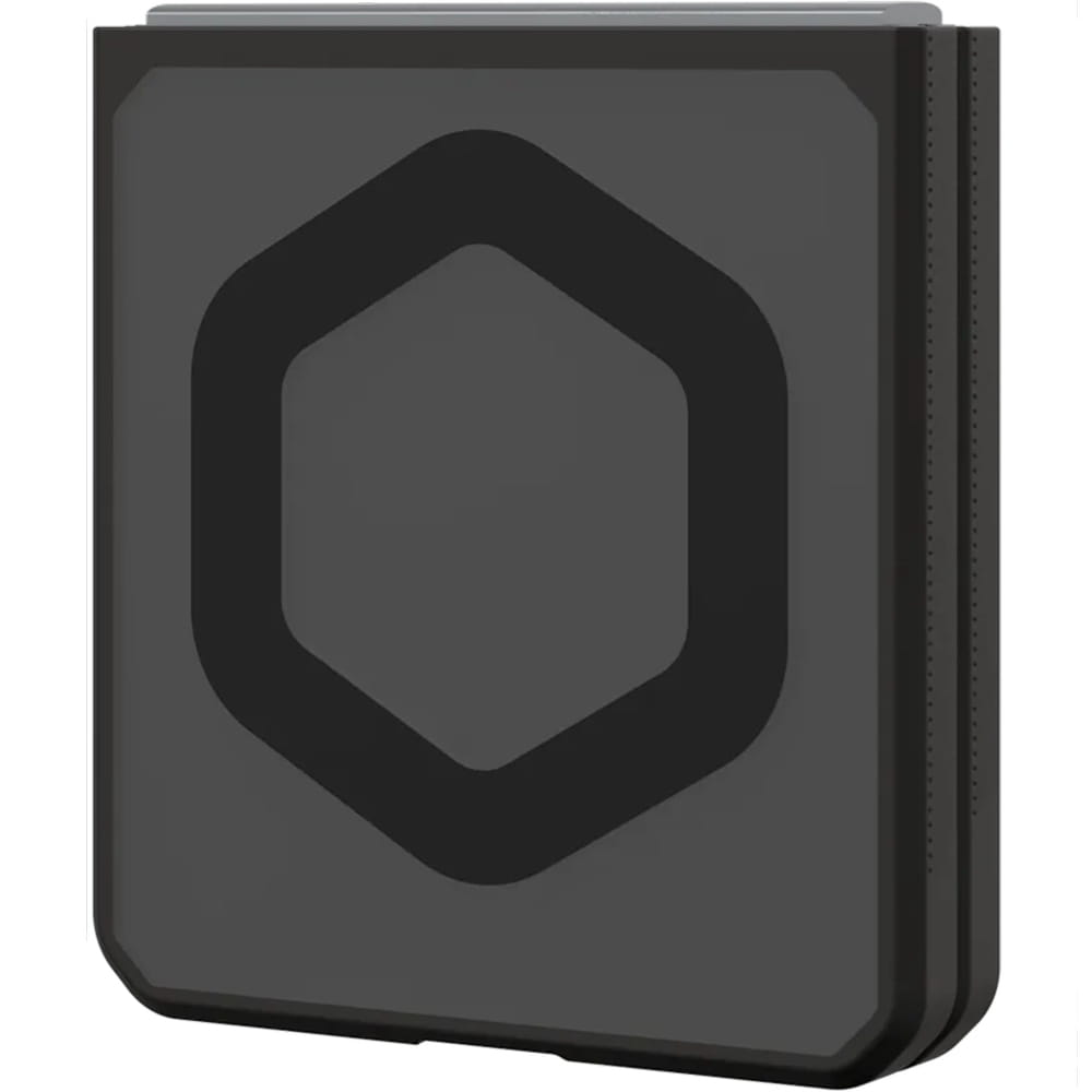 Handyhülle für Galaxy Z Flip8, Urban Armor Gear Mouve with Magnet, Rauchfarben und Schwarz
