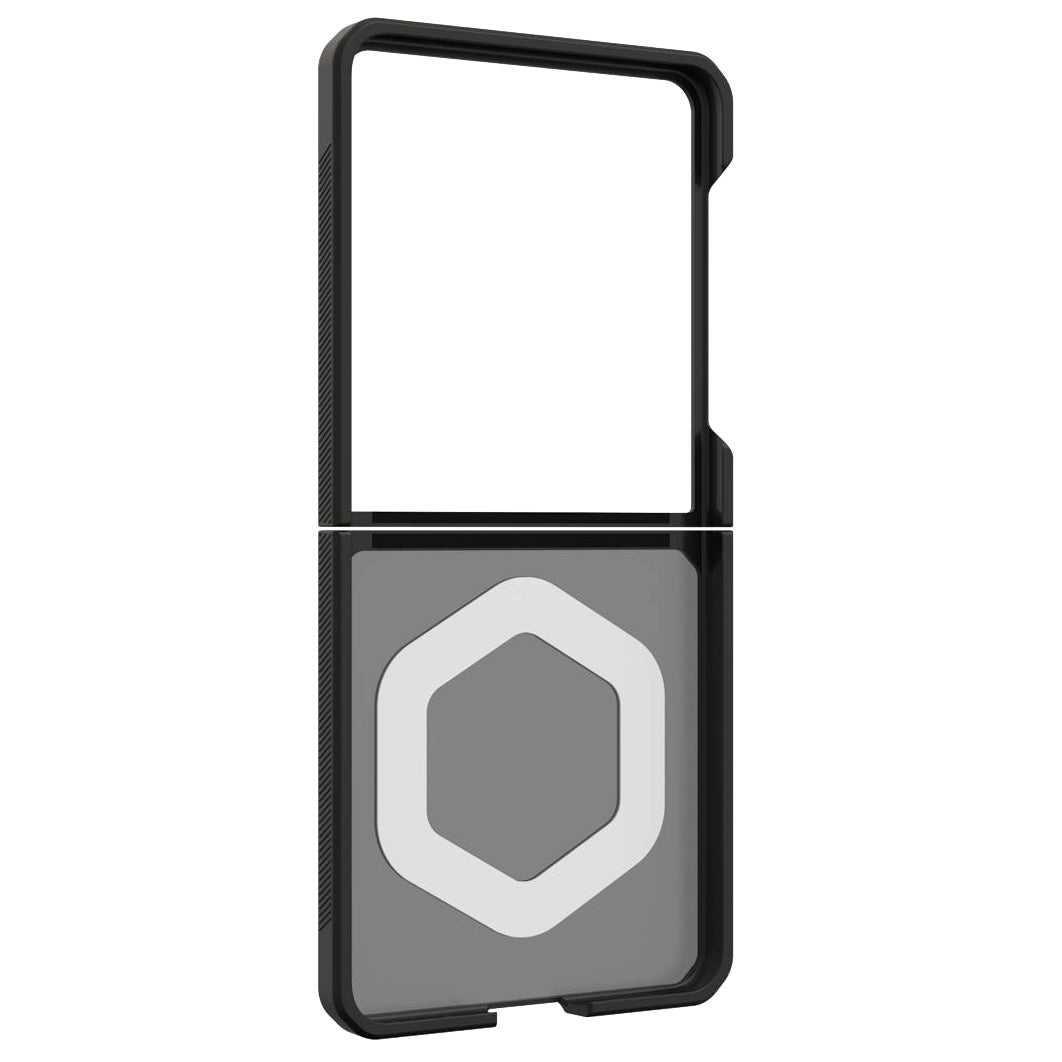 Handyhülle für Galaxy Z Flip8, Urban Armor Gear Mouve with Magnet, Rauchfarben und Schwarz