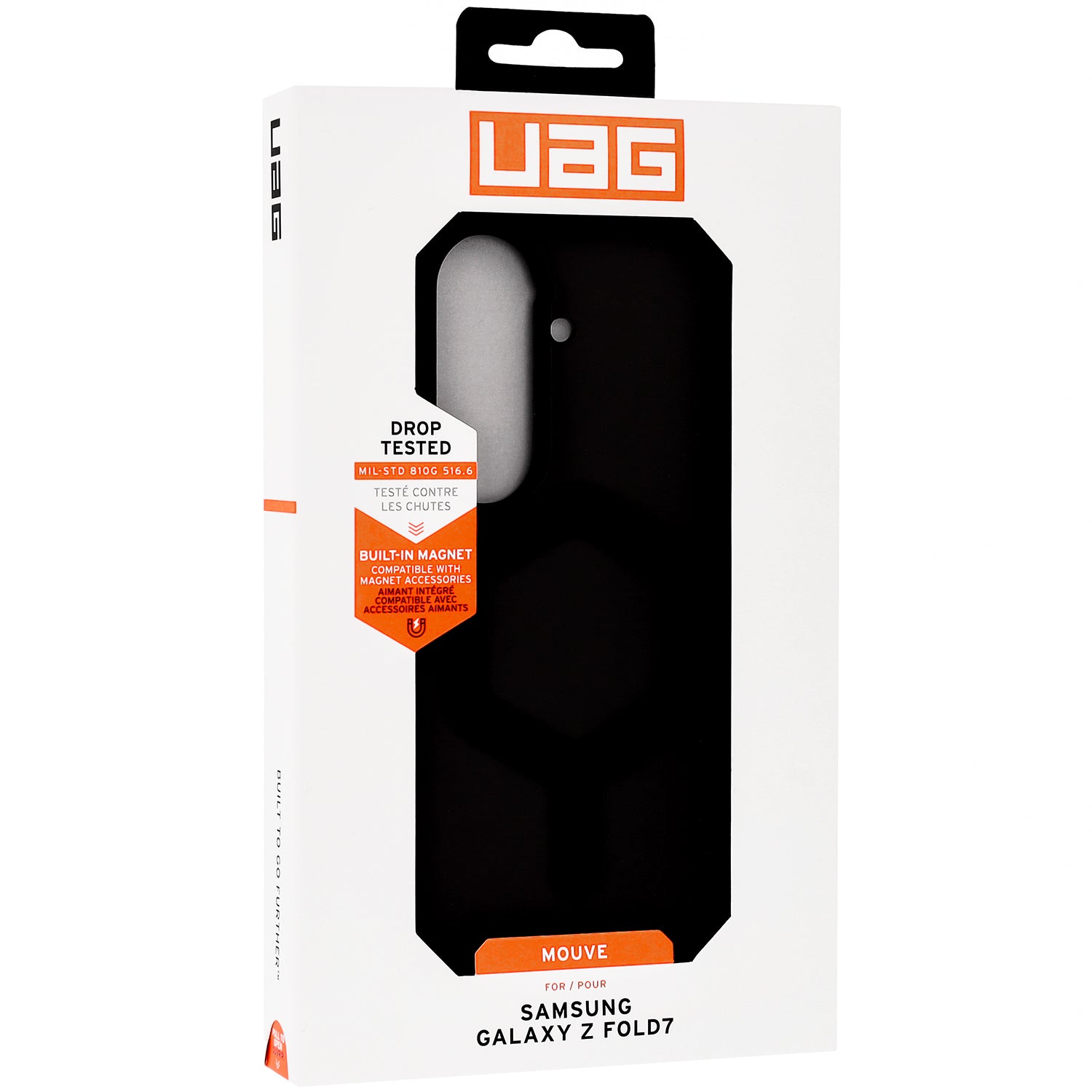 Handyhülle für Galaxy Z Fold7, Urban Armor Gear Mouve with Magnet, Rauchfarben und Schwarz
