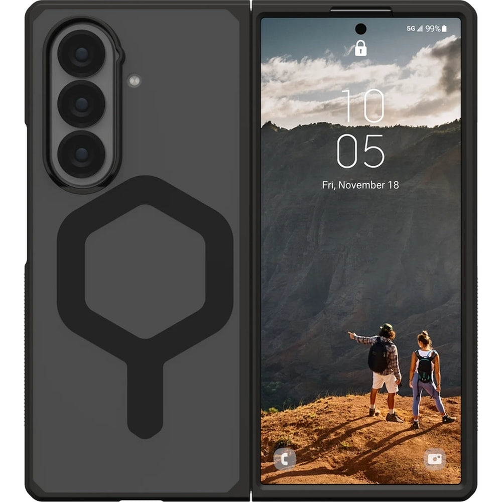 Handyhülle für Galaxy Z Fold7, Urban Armor Gear Mouve with Magnet, Rauchfarben und Schwarz