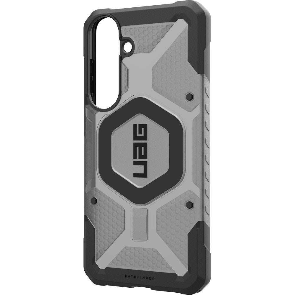 Handyhülle für Galaxy S26 FE, Urban Armor Gear Pathfinder Clear mit MagSafe, Durchscheinend-Schwarz (7/16)