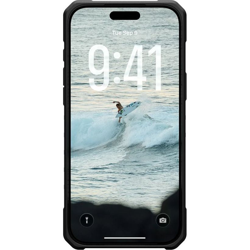 Handyhülle für iPhone 17 Pro Max, Urban Armor Gear Pathfinder Clear Mag mit MagSafe, Durchscheinend mit schwarzen Rahmen