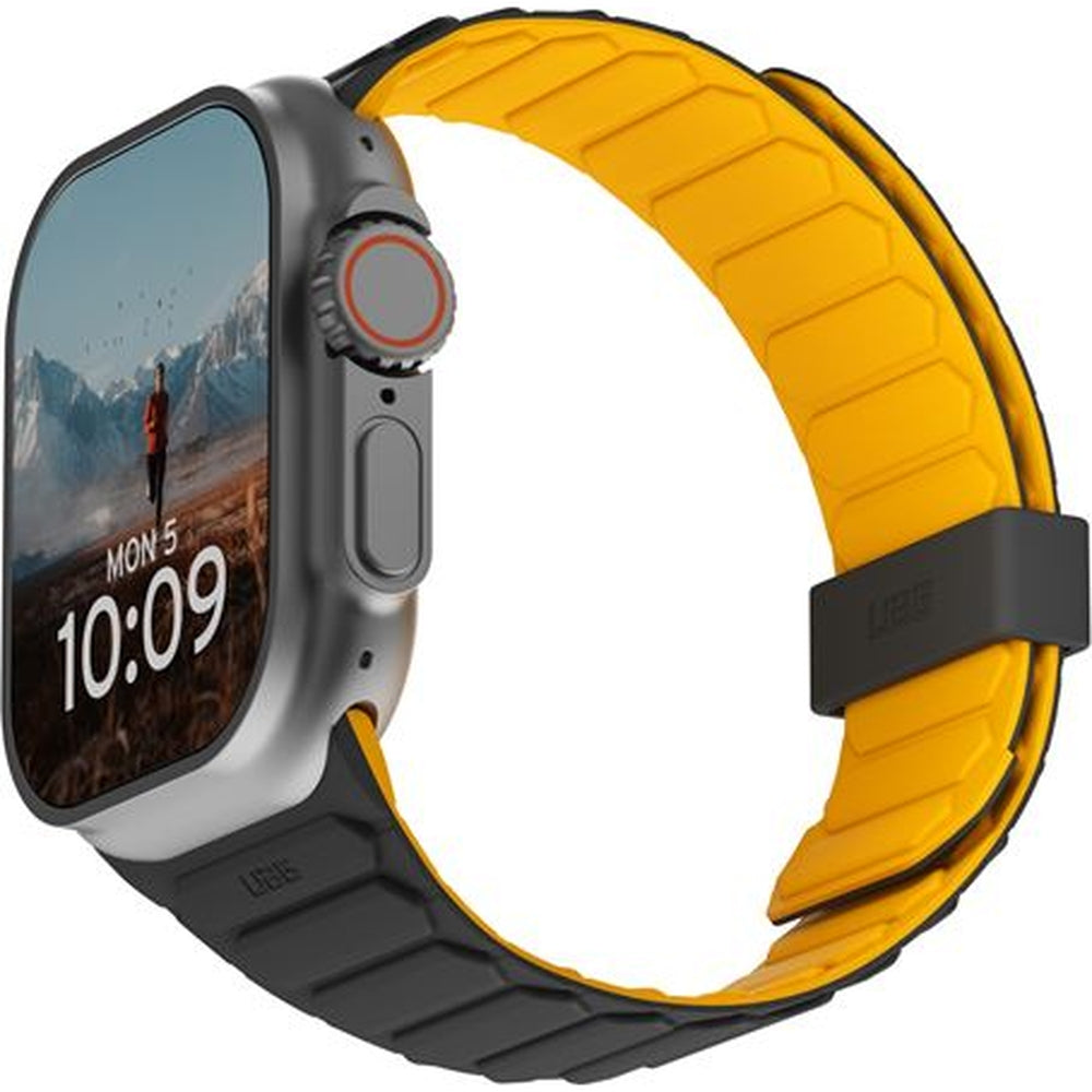 Armband für Apple Watch 49/46/45/44 mm, Urban Armor Gear Pathfinder, Gelb-Schwarz