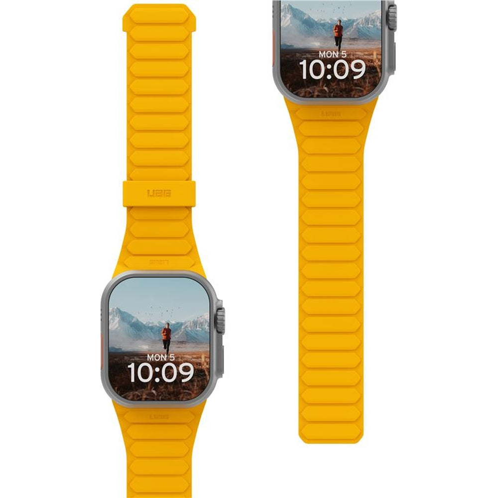 Armband für Apple Watch 49/46/45/44 mm, Urban Armor Gear Pathfinder, Gelb-Schwarz