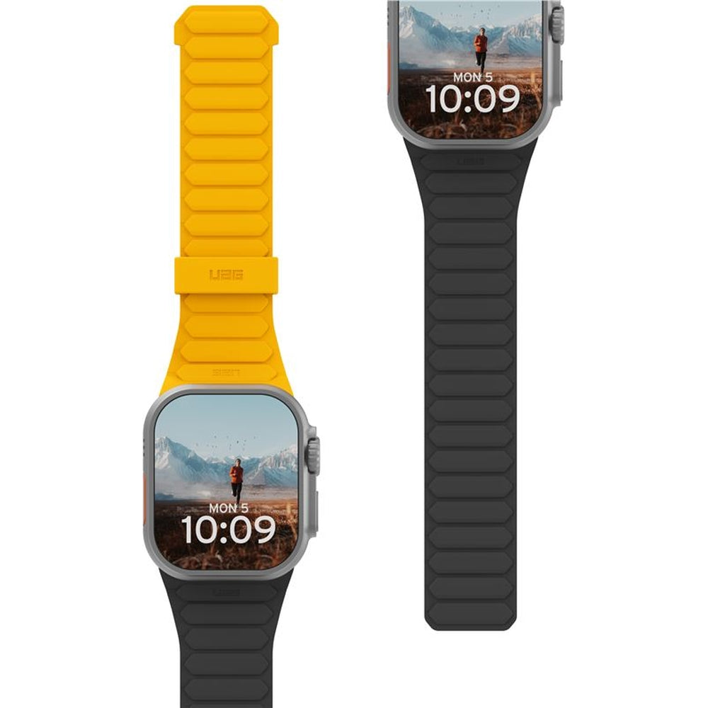 Armband für Apple Watch 49/46/45/44 mm, Urban Armor Gear Pathfinder, Gelb-Schwarz