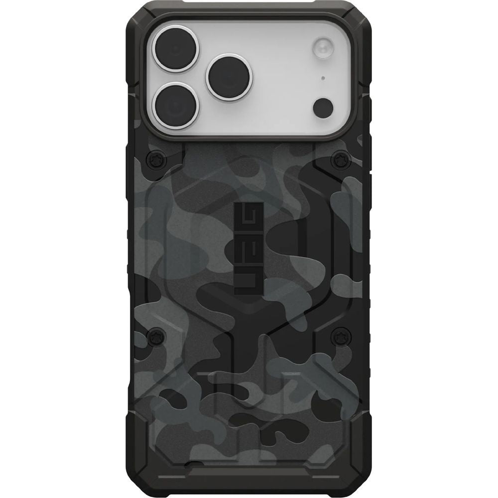 Handyhülle für iPhone 17 Pro Max, Urban Armor Gear Pathfinder Mag mit MagSafe, Dunkelgrau-schwarze Tarnfarbe