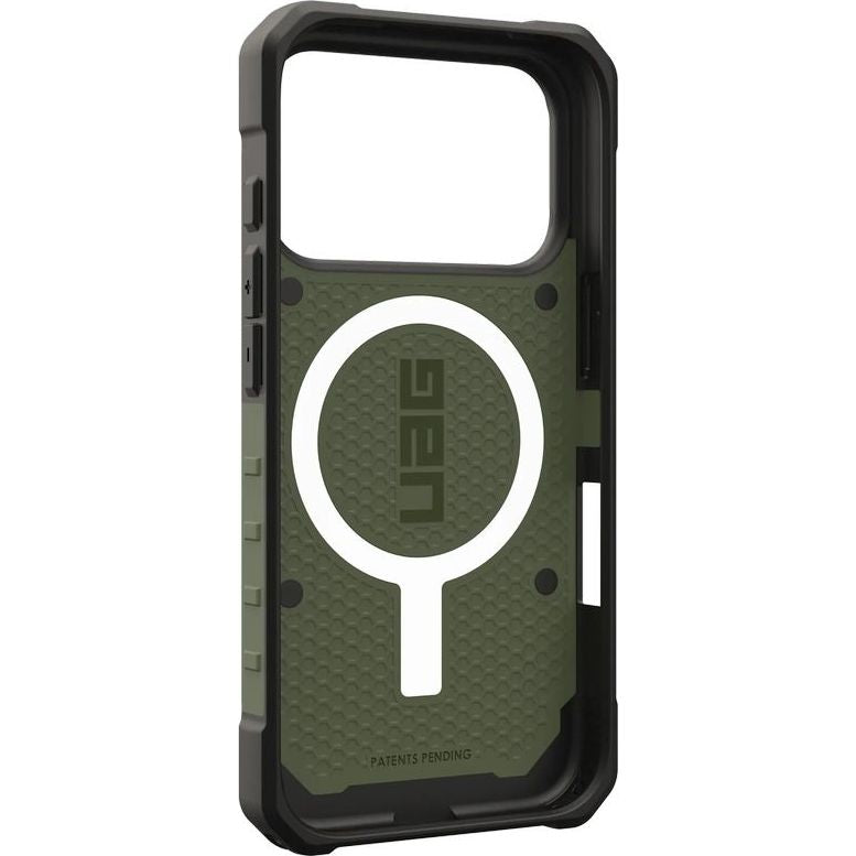 Handyhülle für iPhone 17 Pro, Urban Armor Gear Pathfinder Mag mit MagSafe, Olivgrün mit schwarzen Rahmen
