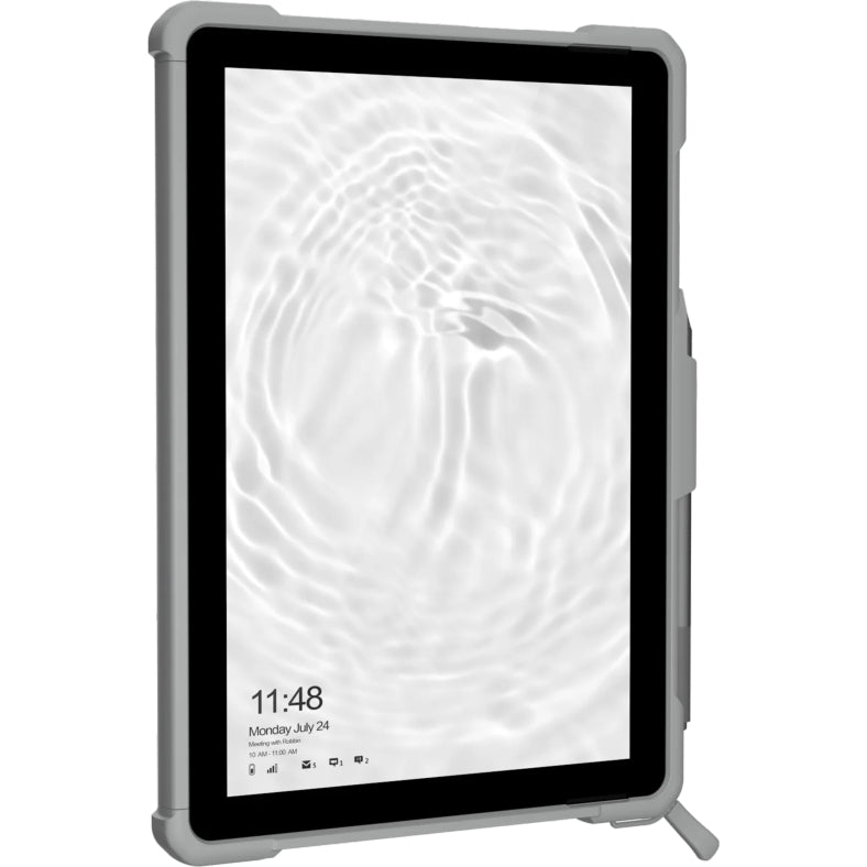 Urban Armor Gear UAG Plasma Hülle für Microsoft Surface Go 3 in Grau/Weiß, robust, mit Stifthalterung, ideal für Büro und Gelände.