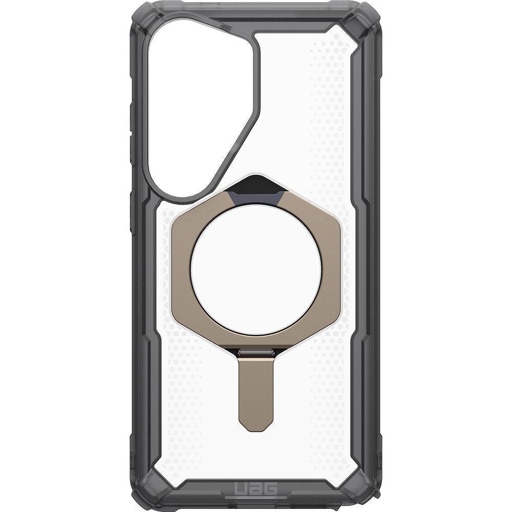 Handyhülle für Galaxy S26 Ultra, Urban Armor Gear Plasma XTE Mag mit MagSafe, Transparent und Grau mit titan Element