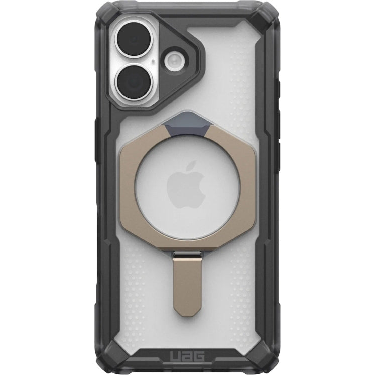 Handyhülle für iPhone 17, Urban Armor Gear Plasma XTE Mag mit MagSafe, Transparent mit schwarzen Rahmen