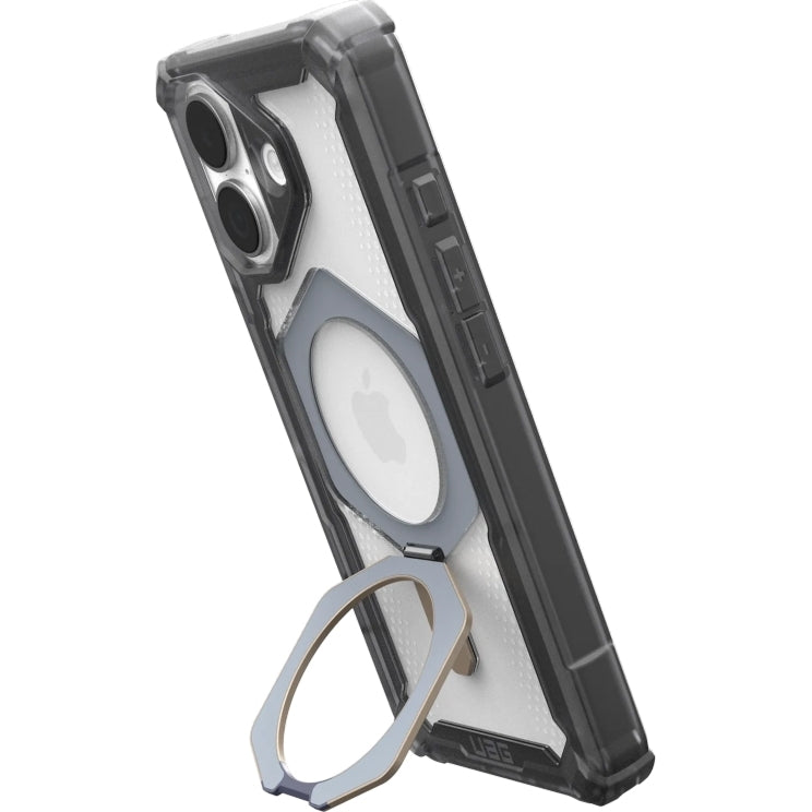 Handyhülle für iPhone 17, Urban Armor Gear Plasma XTE Mag mit MagSafe, Transparent mit schwarzen Rahmen