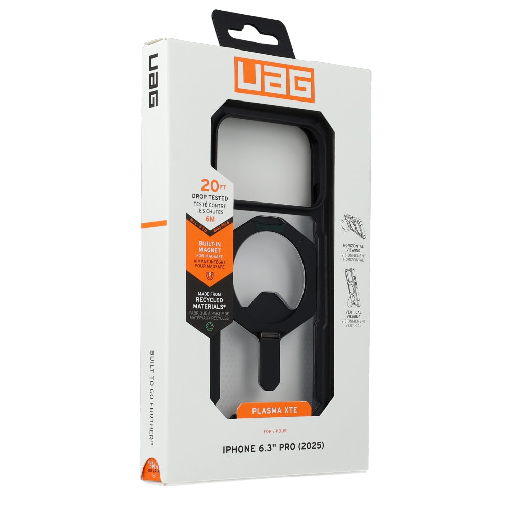 Handyhülle für iPhone 17 Pro, Urban Armor Gear Plasma XTE Mag mit MagSafe, Schwarz