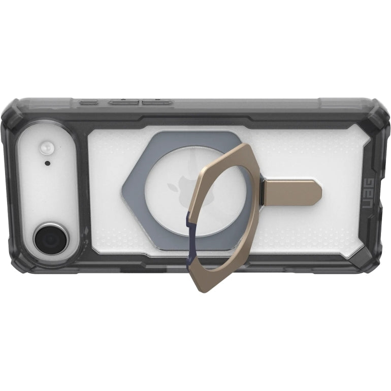 Handyhülle für iPhone Air, Urban Armor Gear Plasma XTE Mag mit MagSafe, Transparent mit schwarzen Rahmen