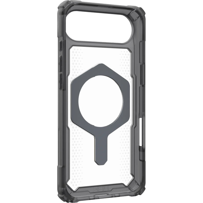 Handyhülle für iPhone Air, Urban Armor Gear Plasma XTE Mag mit MagSafe, Transparent mit schwarzen Rahmen
