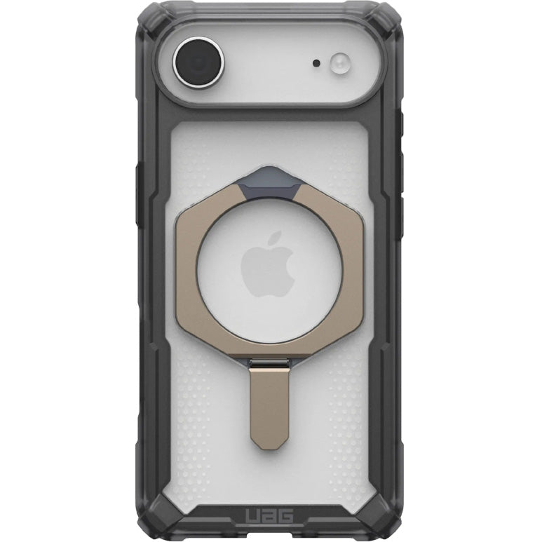Handyhülle für iPhone Air, Urban Armor Gear Plasma XTE Mag mit MagSafe, Transparent mit schwarzen Rahmen
