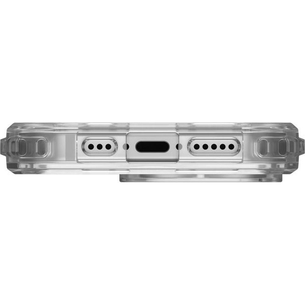 Handyhülle für iPhone 16 Pro, Urban Armor Gear Plyo Mag mit MagSafe, Transparent und Weiß