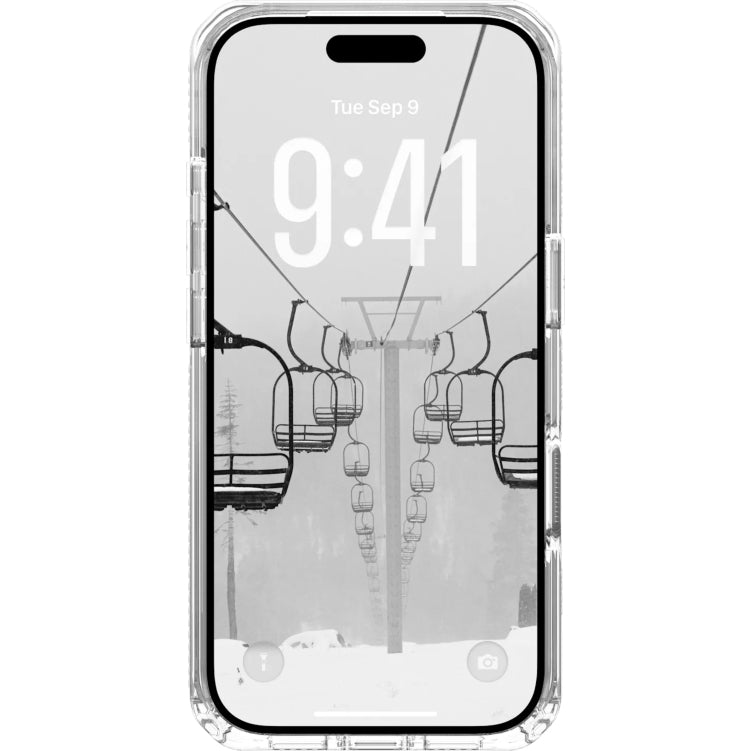 Handyhülle für iPhone 17 Pro, Urban Armor Gear Plyo Mag mit MagSafe, Transparent und Silbern