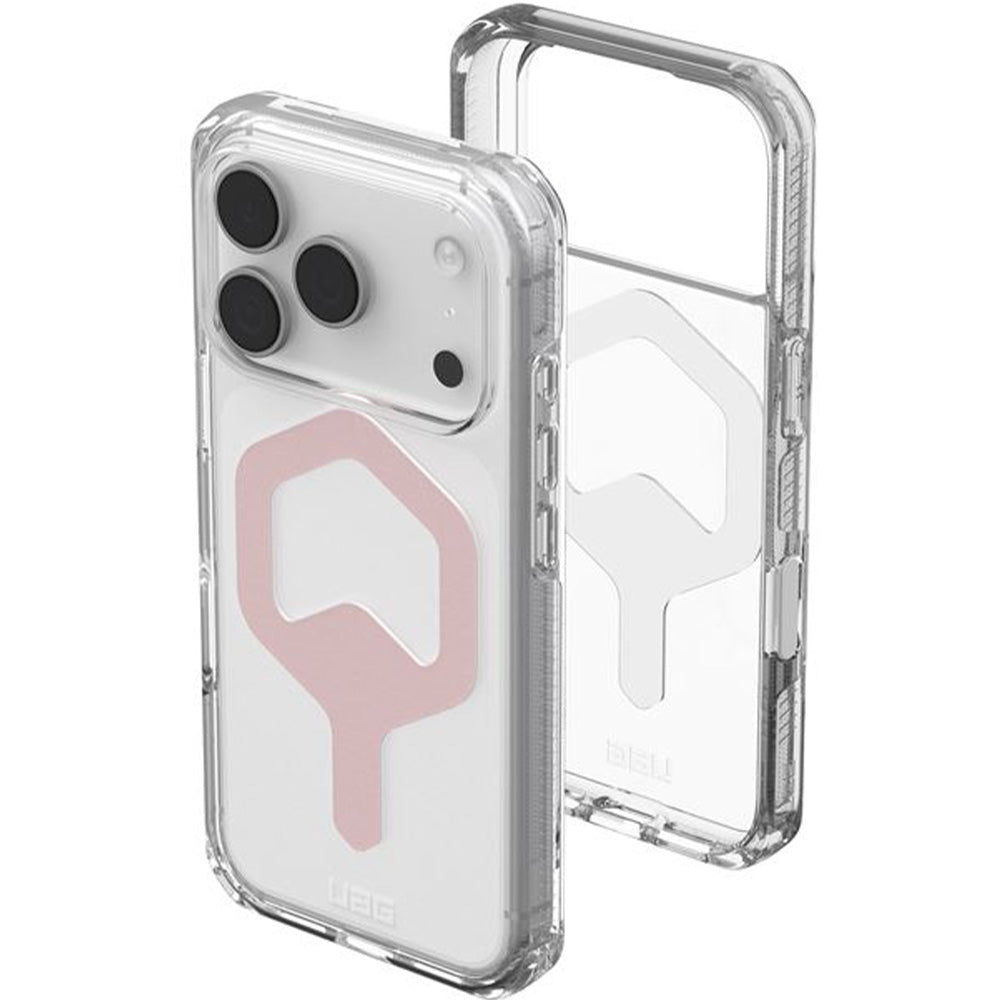 Handyhülle für iPhone 17 Pro, Urban Armor Gear Plyo Mag mit MagSafe, Transparent-Rosa
